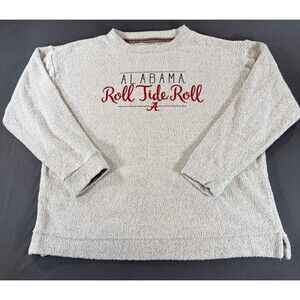Pressbox Women's Alabama Crimson Tide Elephant Comfy Terry Sweatshirt Gray Large